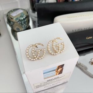 NEW 🤍 GUCCI MARMONT PEARL EARRINGS